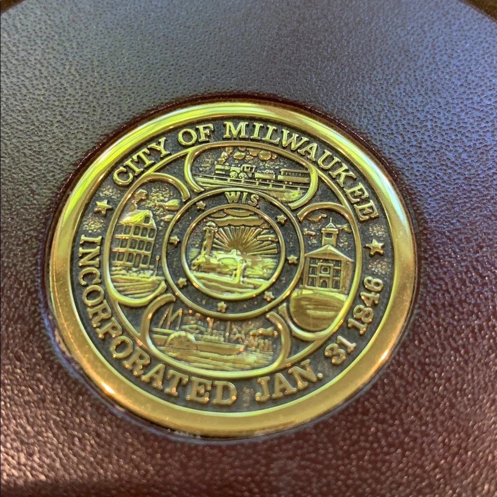 Solid Brass City of Milwaukee Commemorative Coaster